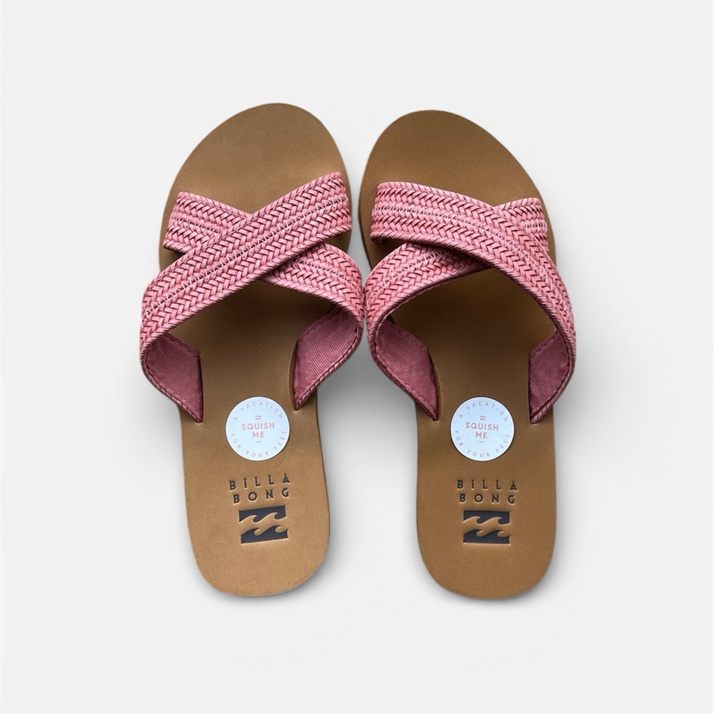 Billabong Pink Braided Slide Sandals
